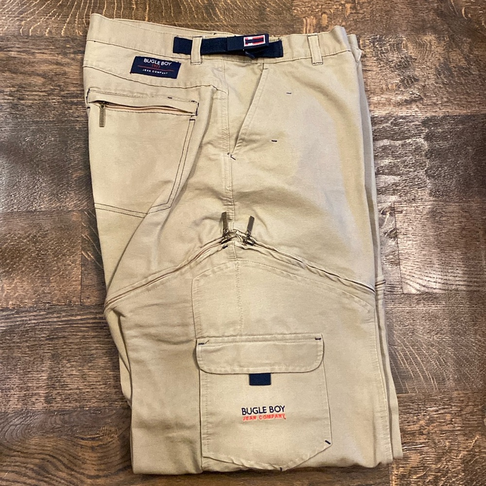 Men’s vintage Bugle Boy zip off cargo pants